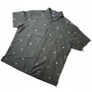 * Weekender Traveler Short Sleeve Button Up Casino Themed Shirt Men's Size XL